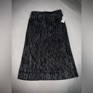 NWT Black Textured A-Line Skirt